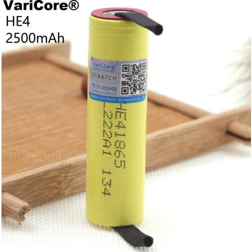 3 pc.. New Varicore HE4 18650 Li-ion battery 3.7 V 2500 mAh battery electronic special 20A 30A discharge + welding