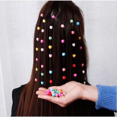 30pcs Charm Hair Braid Beads Hairpin for Girls Candy Colors Plastic Mini Hair Clips Cute Women Braids Clip for Hair Accessories