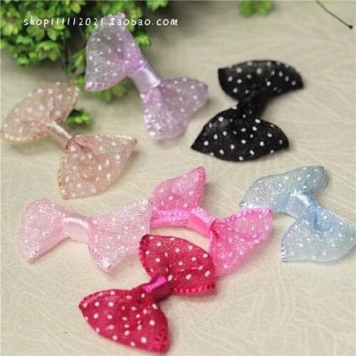 5Pieces 3.3cm Multi-color DIY bowknot handmade accessories