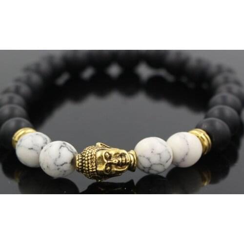 8mm hfg3 Chakra Healing Balance Reiki Buddha Prayer Yoga elastic adjusted Punk Charm nature bead Charm Bracelet