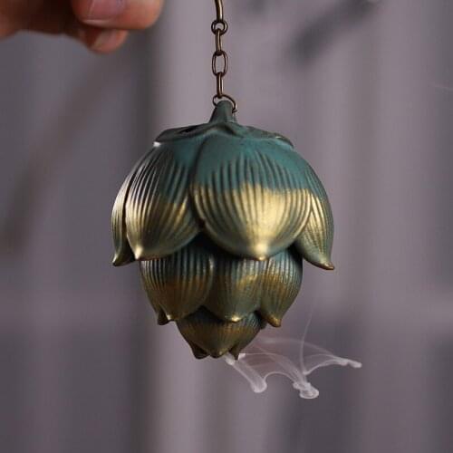 Agilawood backflow incense ornaments household hanging sachet ball incense ball hollow sandalwood stove backflow incense burner
