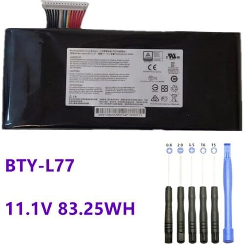 BTY-L77 Laptop Battery For MSI GT72 2QD GT72S 6QF GT72VR WT72 MS-1781 MS-1782 MS-1783 2PE-022CN 2QD-1019XCN 2QD-292XCN 83.25WH