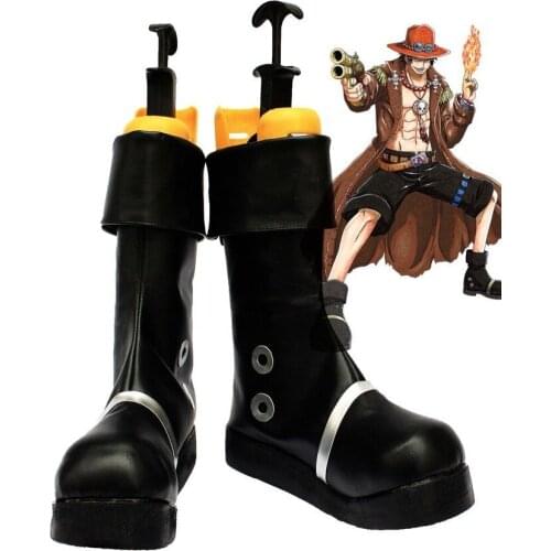One Piece Anime Portgas D Ace Cosplay Shoes Boots Custom Made