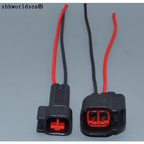 Worldgolden EV6 to EV1 car auto waterproof male female 2 Pin way fuel Injector Nozzle Plug Methanol connector for Chevrolet