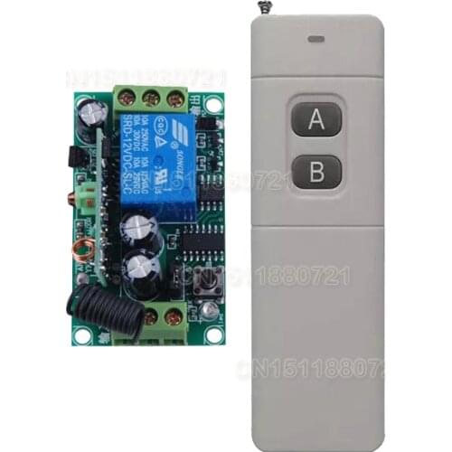 3000m Long Range Remote Control Switch DC 12V 1 CH 10A Relay Receiver Transmitter Learning Light Lamp Wireless Switch 315/433