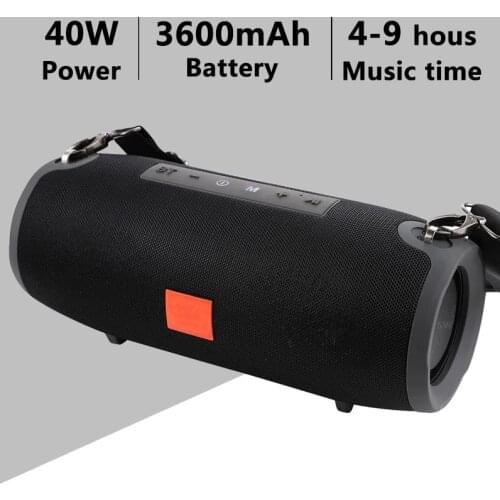 TG 118 Bluetooth Speaker Large Portable Column 40W Wireless Speakers for Computer Music Center Column Subwoofer with FM Radio TF