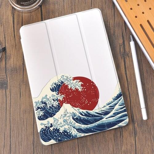 Kanagawa With Pencil Holder For Air 3 10.5 Pro 11 2020 Pro 12 9 Air 4 10.9 2018 9.7 Funda ipad Accessories 8th Generation Mini 5