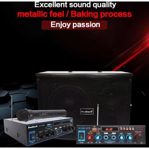 KYYSLB 100W Home Card Package Wood Speaker Conference Dance Room Karaoke OK 6.5 Inch, 8 Inch, 10 Inch Optional Amplifier Speaker
