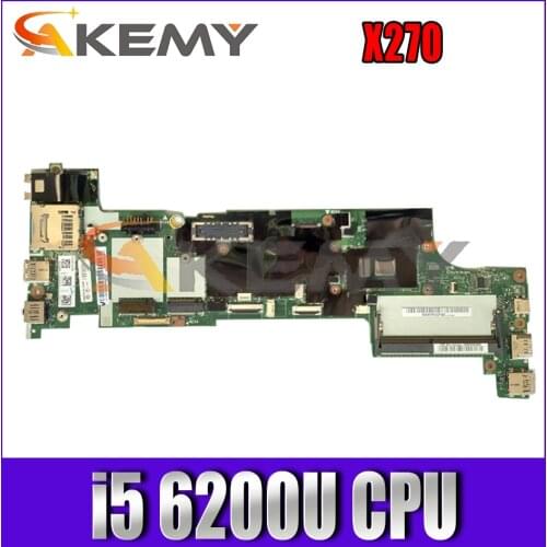 For Lenovo ThinkPad X270 laptop motherboard DX270 NM-B061 W/ CPU i5 6200U tested OK FRU 01LW763 01LW725 01LW755 Mainboard