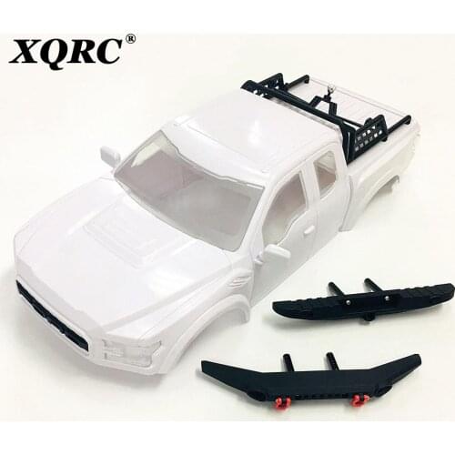 Racing ABS Ford Raptor Hard Body with Bumper & Spare Tire Rack 325mm Body Shell White for RC Crawler Car Traxxas TRX4 TRX-4