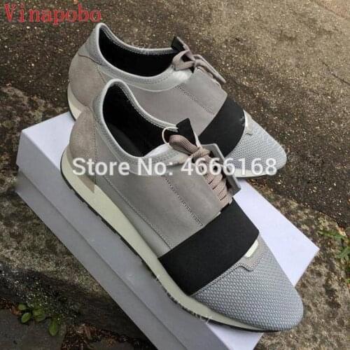 Name Brand New Arrival Man Woman Casual Shoes Flat Fashion Patchwork Leather Mesh Low Cut Lace-up Trainer Runner Shoes Outdoors