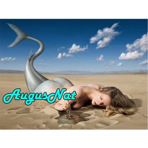 Fish diamond painting mermaid girl dimond embroidery full square diamant drawing puzzle picture oil paint by number beadwork art