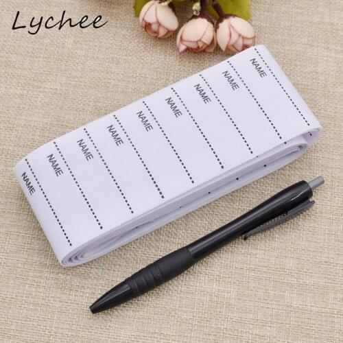 Lychee 100pcs White Non-woven Fabric Name Labels Clothes Handmade Wash Tags For DIY Craft Sewing Cloth Accessories