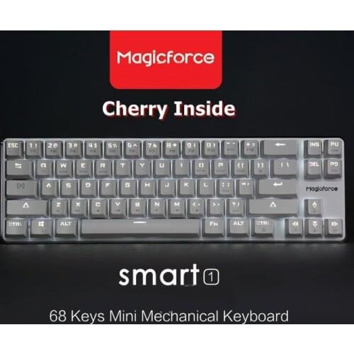 Magicforce Smart 68 Key Backlit USB Wired Mechanical Gaming Keyboard,Detacheable Cable Cherry MX Switches