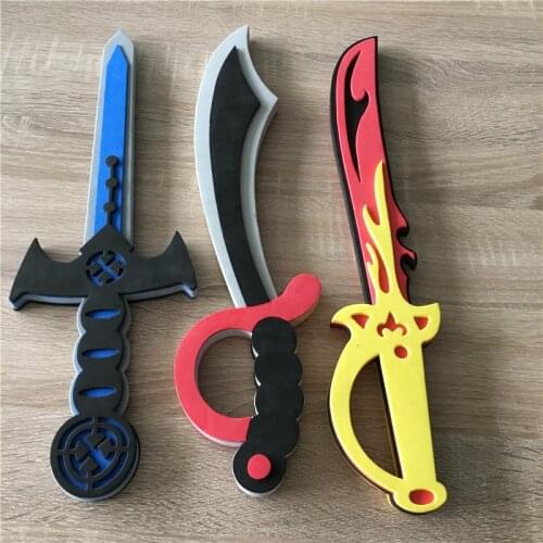 EVA Pirate Sword Birthday Outdoor Safety Weapon Children Soft Anime Game Cosplay Fight Foam Toys For Festival0.3kg