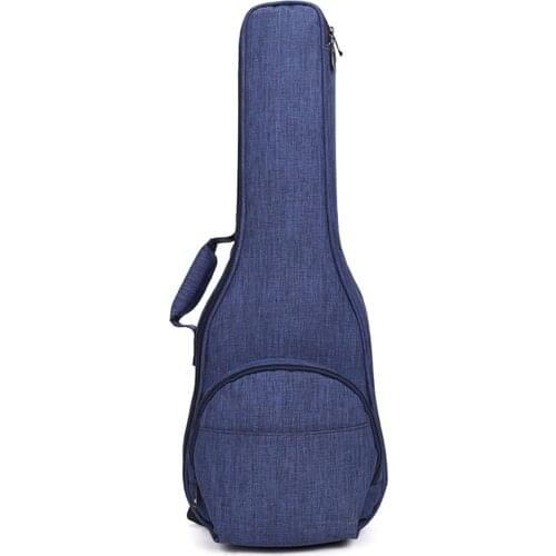 Ukulele Bag 23 Inch Portable Backpack Dark Blue Canvas 10mm Pearl Sponge Thicken Bag for Ukulele QB41