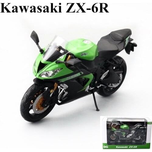 1/12 Kawasaki Ninja ZX-6R Racing Cross-country Motorcycles Model Simulation Metal Street Motorcycle Model Collection Kids Gift