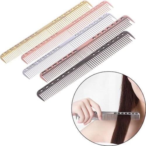 Men Women Aluminum Metal Cutting Comb Hair Hairdressing & Barbers Salon Combs