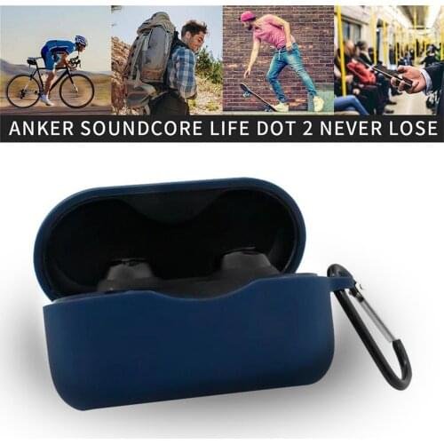Soft Silicone Protective Case Storage Holder for Soundcore Life Dot 2 Earphones