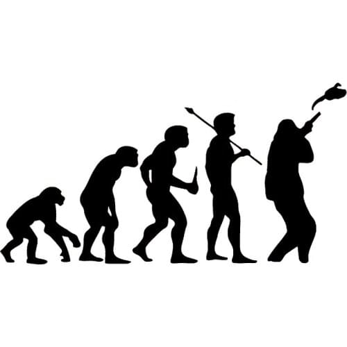 Human Evolution Fun Stickers High Quality Car Decoration Decals Personality Pvc Cover Scratches Waterproof Decals