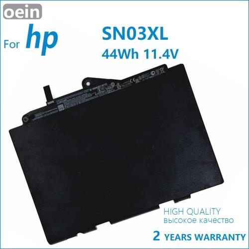 Oein Genuine SN03XL Laptop Battery For HP EliteBook 820 725 G3 G4 800514-001 800232-241 HSTNN-UB6T HSTNN-DB6V 11.4V 44WH