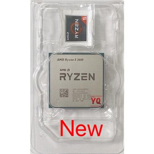AMD Ryzen 5 3600 R5 3600 3.6 GHz Six-Core Twelve-Thread CPU Processor 7NM 65W L3=32M 100-000000031 Socket AM4 new but no fan