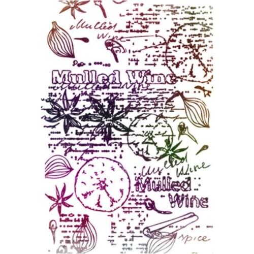 11*16CM Leaf Text Background Transparent Clear Stamps / Silicone Seals Roller Stamp For DIY Scrapbooking Photo Album/Card Making