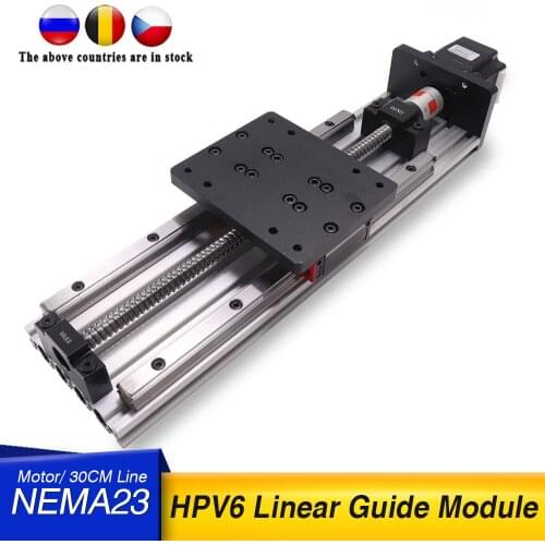 HPV6 ballscrew SFU1204 with Linear Guides HGH15 HIWIN same size with NEMA23 2.8A 56mm stepper motor