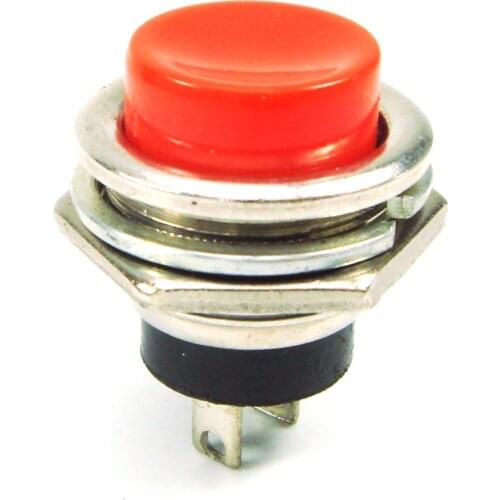SPST Red Round Momentary Push Button Switch 3A 125V 1.5A 250V AC