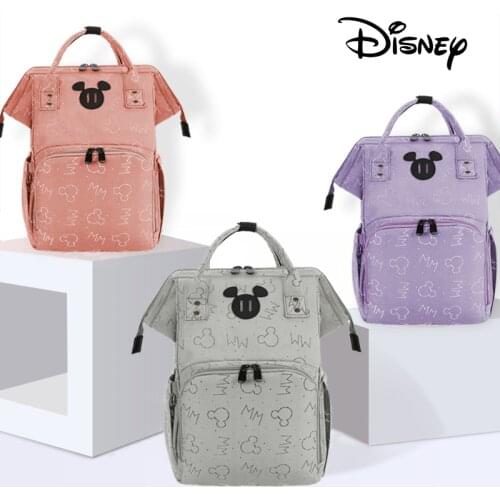 Disney Mickey USB Mommy Maternity Diaper Bags Large Capacity Baby Organizer Travel Baby Care Bag Fashion Mom Diaper Bag Backpack