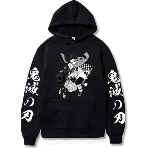 Demon Slayer Hoodies Sweatshirt Harajuku Pullover Anime Printed Clothes Unisex Winter Hoodies