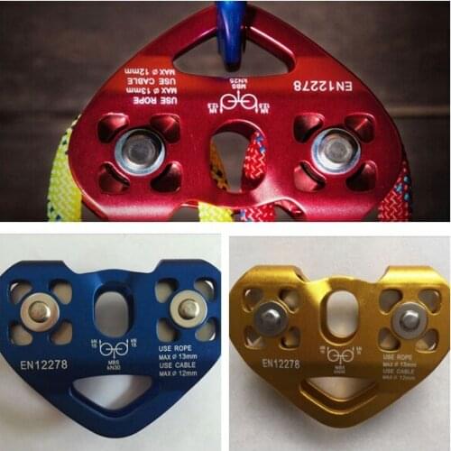 OUTDOOR Zip Line Cable Trolley Rock Climbing Dual Pulley 25KN / 5600lbs