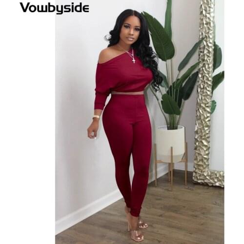 Spring and Autumn New Womens Sports Suit Solid Color Round Neck Long Sleeve Slim Sweater Casual Sweatpants Sets