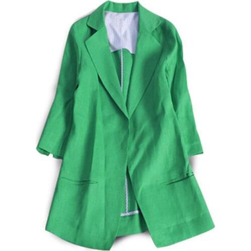 Three Quarter Women Blazer Spring Summer Women Blazers And Jackets Blazer Femme Plus 4XL Blazers Female CJ018