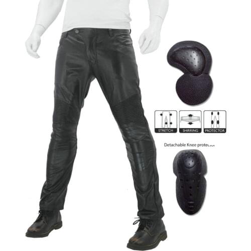 100% Waterproof DUHAN Motorcycle protective gear PU Leather Pants Motorbike Racing Trousers Locomotive Motocross Leather pants