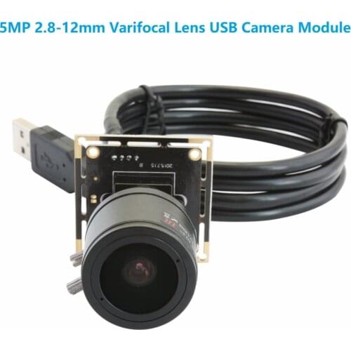 5MP Varifocal Web Camera Module 2592 X 1944 High Speed Aptina MI5100 HD MJPEG 1080P 30fps USB Cmos Camera Module for PC Laptop