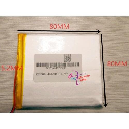 Tablet battery polymer li-ion battery rechargeable battery 3.7 V 528080 mobile power tablets 4500MAH