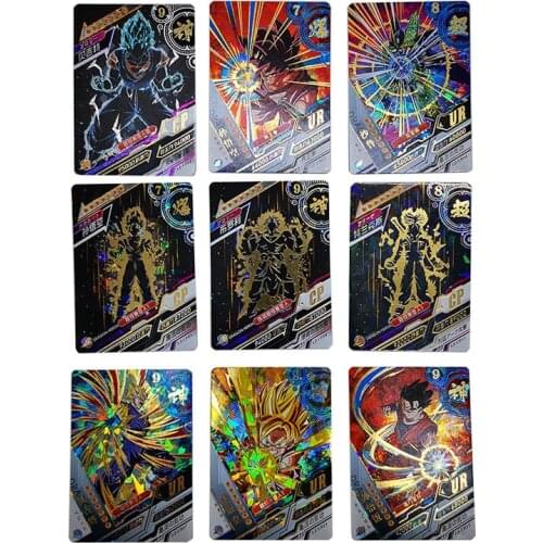 Anime Dragon Ball Battle Collection Series Super Saiyan Son Goku Frieza Vegeta IV UR SSR Size Cards Limited Collection Toy Card