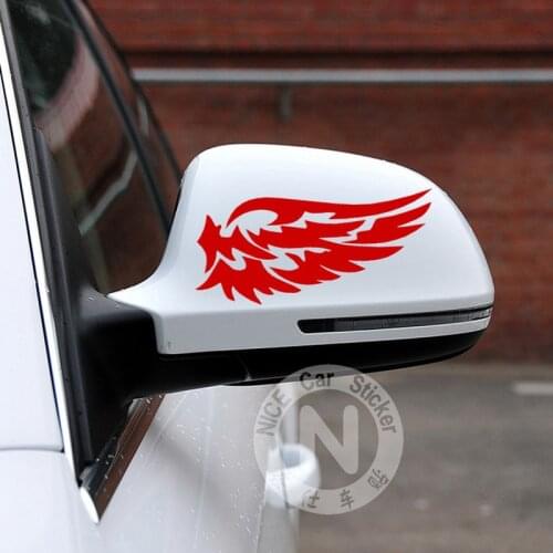 Car Stickers 2PCS Wings Creative Decals For Rearview Mirrors Vinyls Auto Tuning Styling Waterproof 14.5x7cm D10