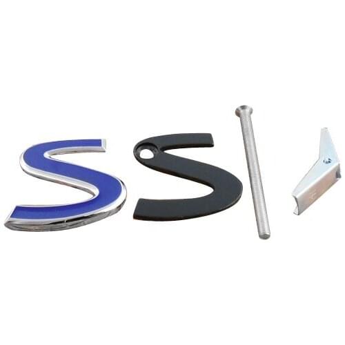 Auto car chrome blue S Letter for Q50 Front Grill Grille Emblem Badge