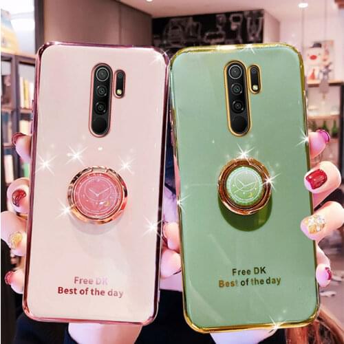 Holder Case For Xiaomi Redmi 9 Case Soft Silicone Stand Cover For Xiaomi redmi9 phone cases redmi 9 Shockproof Fundas capa