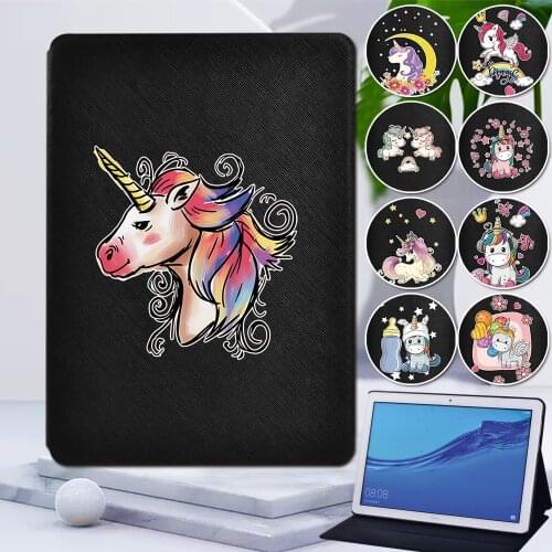 Tablet Case for Huawei MediaPad M5 Lite 8/M5 Lite 10.1"/M5 10.8"/T3 8"/T3 10 9.6"/T5 10 10.1" Cute Cartoon Protective Cover