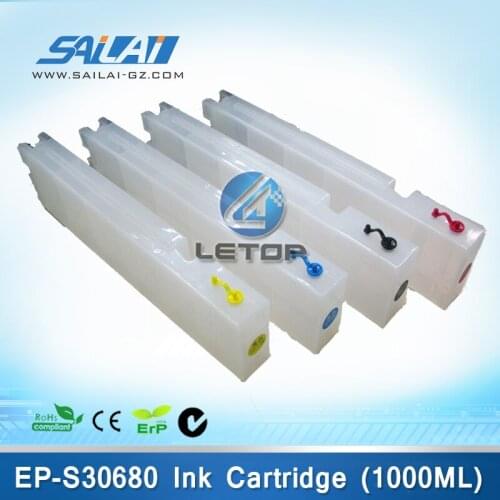 Solvent printer ink cartridge with chip for EP S30680