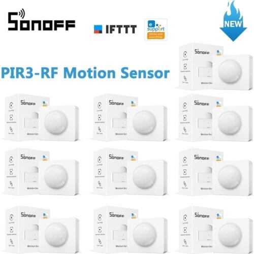 10/1 PCS SONOFF PIR3-RF Motion Sensor Work with SONORF RF433 Bridge via eWeLink APP Alert/Normal Mode Notification Smart Scene
