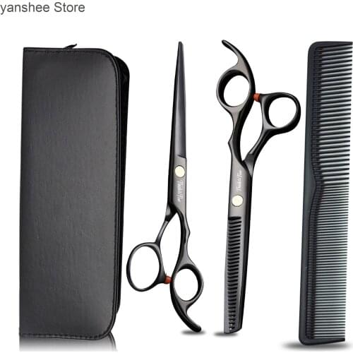 Dazzle fire 6-inch black hair scissors color blue professional hair scissors hair scissors set