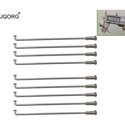 32 Pieces A Lot Cylinder Body Lighting Sliver Color Diameter 3.2mm 304 Stainless Steel Material Electric Bicycle Wheel Spokes
