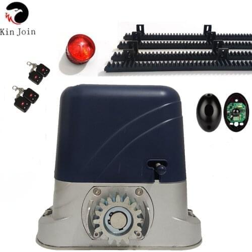DC24V electrical automatic sliding gate opener motor operator to load 500kg 1100LBS Gate with 4m nylon racks 4 keyfob