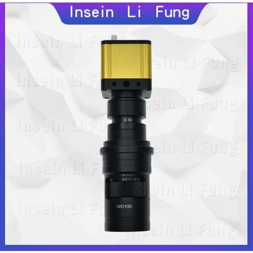 HD Industrial Camera HDMI Video Microscope Suppresses Strong Light Anti-reflective 200X Zoom C-Mount Lens Metal Glass Inspection