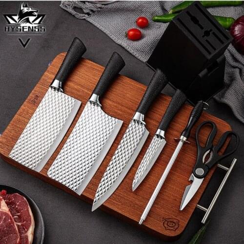 Kitchen Accessories Diamond Grain Stainless Steel Kitchen Knife Chopping Knife Sharpening Stick Chef Knife Kitchen Scissors