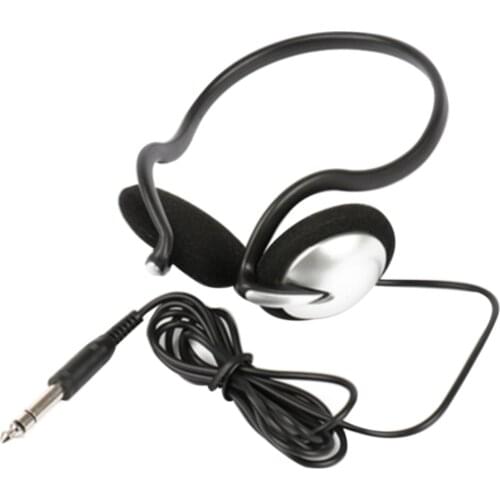 3.5/6.35mm Lightweight Portable Bass Stereo Clear Sports Earphone Headset Fashion Metal Housing Headphone Neckband Wired
